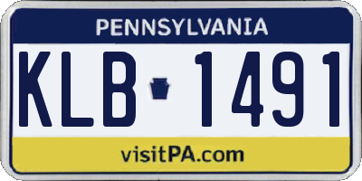 PA license plate KLB1491