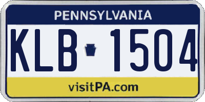 PA license plate KLB1504