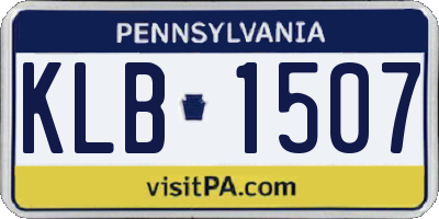 PA license plate KLB1507
