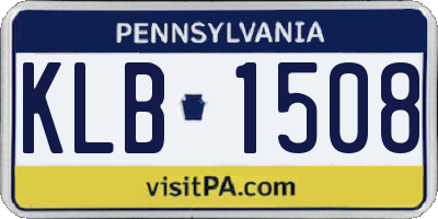 PA license plate KLB1508
