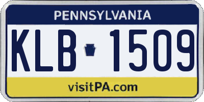 PA license plate KLB1509