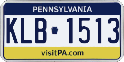 PA license plate KLB1513