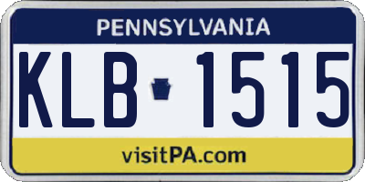 PA license plate KLB1515