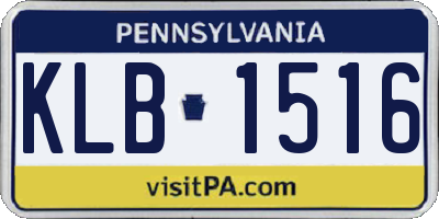 PA license plate KLB1516