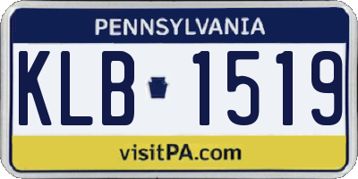 PA license plate KLB1519
