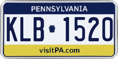 PA license plate KLB1520