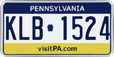 PA license plate KLB1524