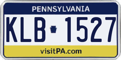 PA license plate KLB1527