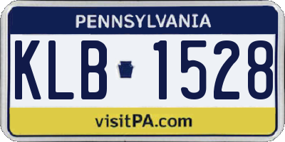 PA license plate KLB1528