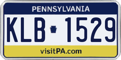 PA license plate KLB1529