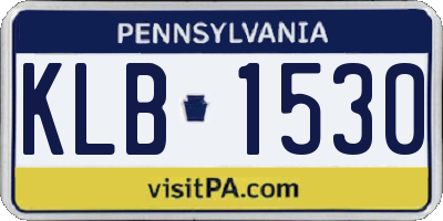 PA license plate KLB1530
