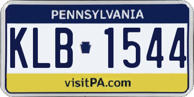 PA license plate KLB1544