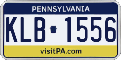 PA license plate KLB1556