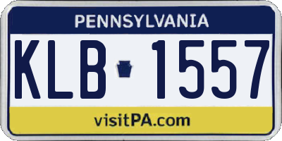 PA license plate KLB1557
