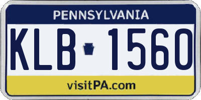 PA license plate KLB1560