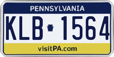PA license plate KLB1564