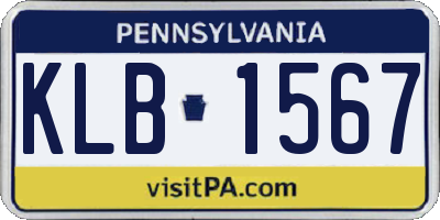 PA license plate KLB1567