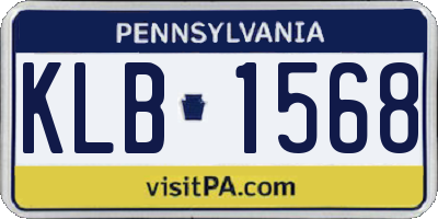 PA license plate KLB1568