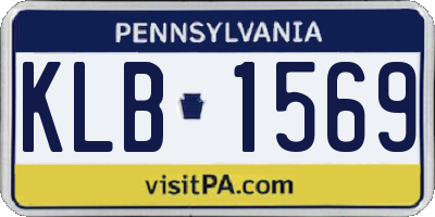 PA license plate KLB1569