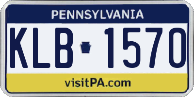 PA license plate KLB1570