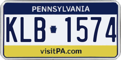 PA license plate KLB1574