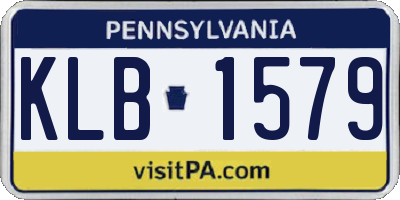 PA license plate KLB1579