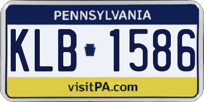 PA license plate KLB1586