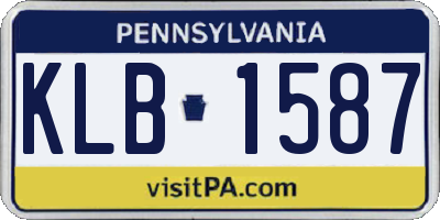 PA license plate KLB1587