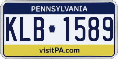 PA license plate KLB1589