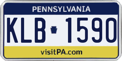 PA license plate KLB1590
