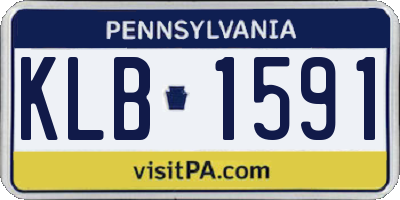 PA license plate KLB1591