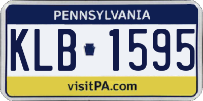 PA license plate KLB1595