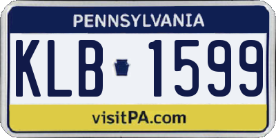 PA license plate KLB1599