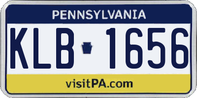 PA license plate KLB1656