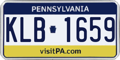 PA license plate KLB1659
