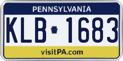 PA license plate KLB1683