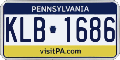 PA license plate KLB1686