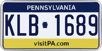 PA license plate KLB1689