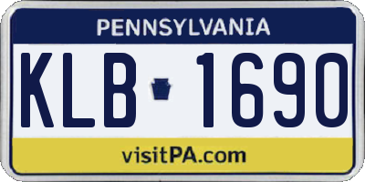 PA license plate KLB1690