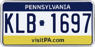 PA license plate KLB1697