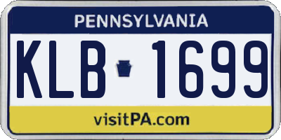 PA license plate KLB1699