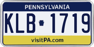 PA license plate KLB1719