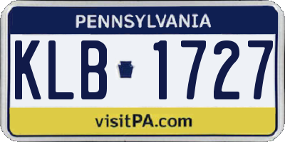PA license plate KLB1727