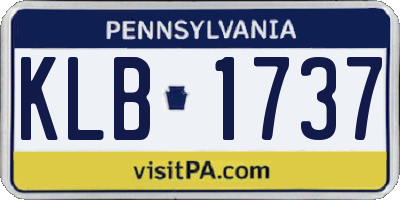 PA license plate KLB1737