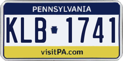 PA license plate KLB1741