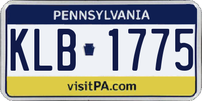 PA license plate KLB1775