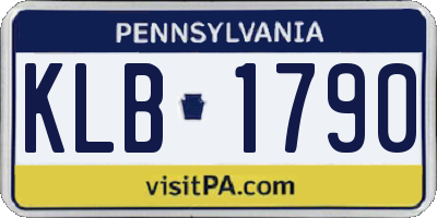 PA license plate KLB1790