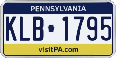 PA license plate KLB1795