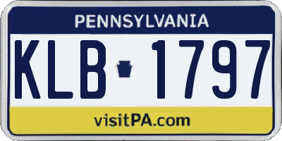 PA license plate KLB1797