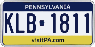 PA license plate KLB1811